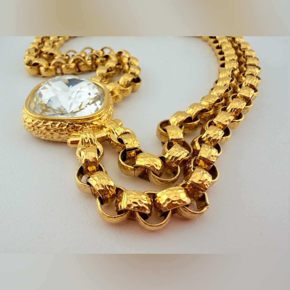 Rare vintage Swarovski chunky link chain necklace - Picture 4 of 15